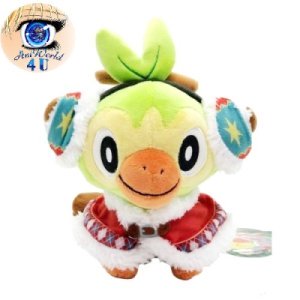 Officiële Pokemon center knuffel Grookey Christmass Wonderland 19cm