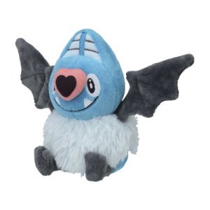 Officiële Pokemon center knuffel Pokemon fit Swoobat 19cm breedt