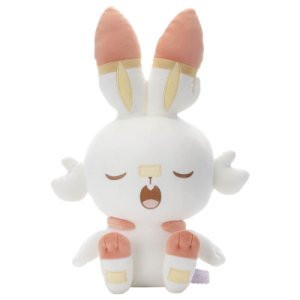 official Pokemon plush sleeping Scorbunny Poképeace +/- 38cm Takara tomy