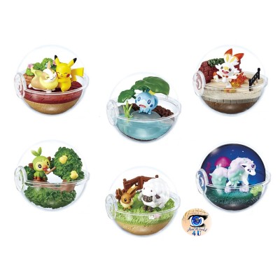 Authentic Pokemon figures re-ment Terrarium collection EX Galar Region 