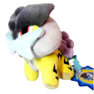 Pokemon plush Raikou +/- 14cm, Authentic Pokemon center pokedoll 2009