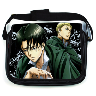 Attack on Titan schoudertas Levi en Erwin +/- 35x28cm