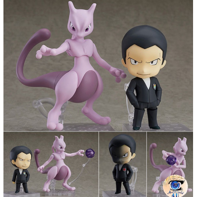 authentic Pokemon figure Giovanni & Mewtwo Nendoroid, 10cm