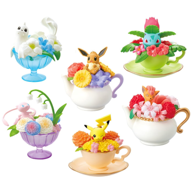 Authentic Pokemon figures re-ment floral cup collection 1