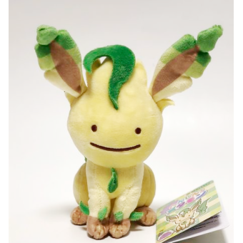 Officiële Pokemon center knuffel ditto transform Leafeon +/- 18cm