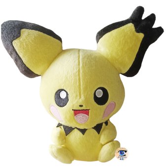 Officiële Pokemon Knuffel notched ear Pichu Banpresto 20cm 2009