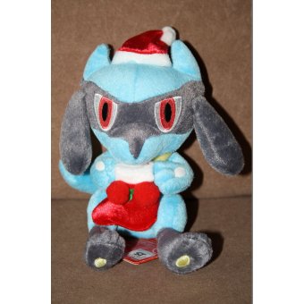 Officiële Pokemon knuffel Riolu santa Christmas 20cm banpresto