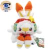 Officiële Pokemon center knuffel Scorbunny Christmas Wonderland 25cm (staand)