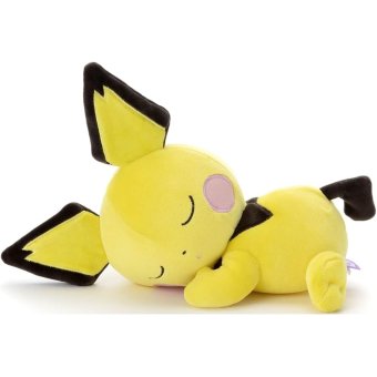 Officiële Pokemon knuffel Pichu sleeping friends  +/- 28cm (lang) Takara tomy