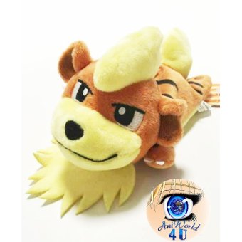 Officiële Pokemon center knuffel, Kuttari Growlithe wakker 19cm lang 