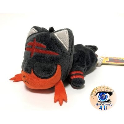 Authentic Pokemon center plush, Kuttari Litten sleeping 18cm long 