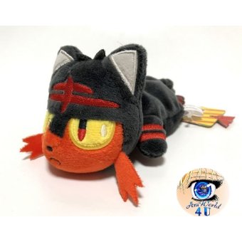 Officiële Pokemon center knuffel, Kuttari Litten wakker 18cm lang 