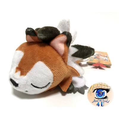 Authentic Pokemon center plush, Kuttari Lycanroc sleeping 20cm long 