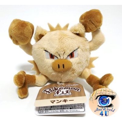 Authentic Pokemon Center Plush Pokemon fit Mankey 15cm (standing)