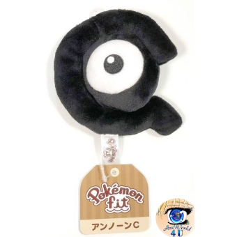 autehntic Pokemon Center Plush Pokemon fit Unown C 13cm